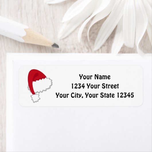 Santa Hat Adres Label #HolidayZ (Insitu)