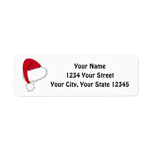 Santa Hat Adres Label #HolidayZ (Voorkant)