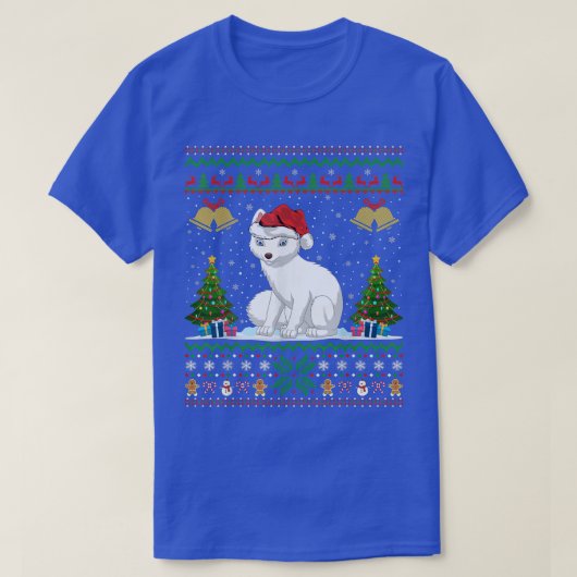 Santa Hat Arctic Fo Xmas lichtend Ugly Arctic Fo C T-shirt (Design voorkant)