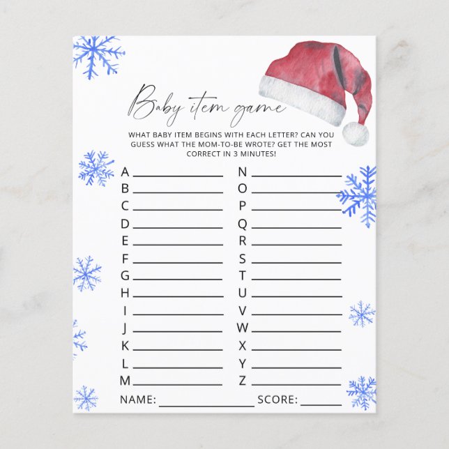 Santa hat - Baby Item Spel (Voorkant)