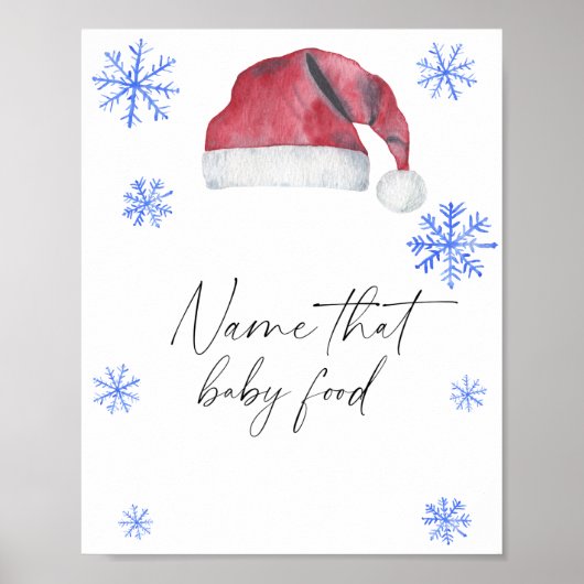 Santa hat - Baby noem dat eten Poster (Voorkant)