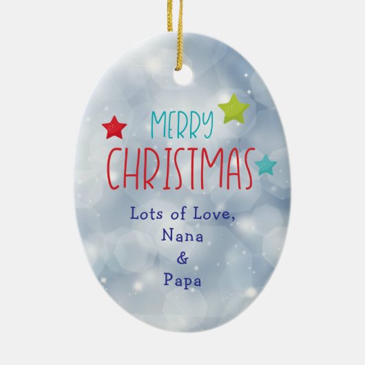 Santa Hat Baby Penguin Kids Ceramic Ornament (Achterkant)