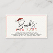 Santa Hat Baby shower Boek Aanvraag Informatiekaartje (Voorkant)