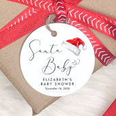 Santa Hat Baby shower Dank u Bedankjes Labels