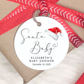 Santa Hat Baby shower Dank u Bedankjes Labels