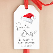 Santa Hat Baby shower Dank u Cadeaulabel