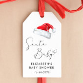 Santa Hat Baby shower Dank u Cadeaulabel