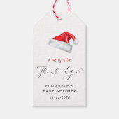 Santa Hat Baby shower Dank u Cadeaulabel (Voorkant)