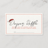 Santa Hat Baby shower Luier Raffle Ticket Informatiekaartje (Voorkant)