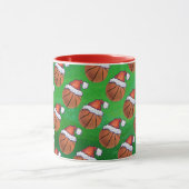 Santa Hat Basketball over Groen Mok (Midden)