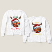  Santa Hat Basketball Reindeer Christmas Fun Sport (Voorkant /achterkant)