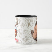 Santa Hat Basketball Reindeer Christmas Fun Sport Mok (Midden)