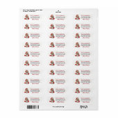 Santa Hat Basset Hound Puppy Cadeaus Etiket (Full Sheet)