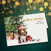Santa Hat Basset Hound Puppy Hondenkerst