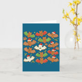 Santa Hat Bat Soky Christmas Gingerbread Bats Xmas Kaart (Gele Bloem)