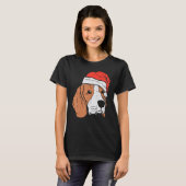 Santa Hat Beagle Christmas Xmas Dog  Owner Men Wom T-shirt (Voorkant volledig)