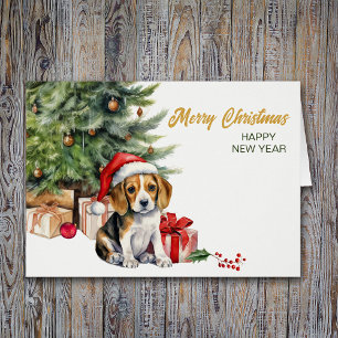 Santa Hat Beagle Hound Puppy Hond Kerstmis