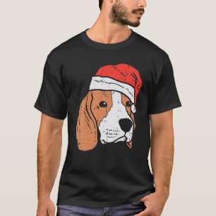 Santa Hat Beagle Pajamas Kerstmis Pjs Dog Lo T-shirt