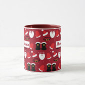 Santa Hat Beard Boots Merry Kerstfeestdag Mok (Midden)