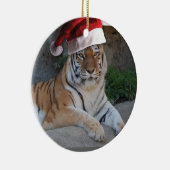 Santa Hat Bengal Tiger Keramisch Ornament (Rechts)