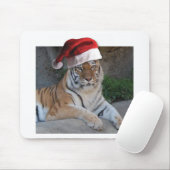 Santa Hat Bengal Tiger Muismat (Met muis)