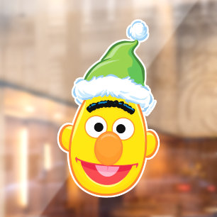Santa Hat Bert Raamsticker