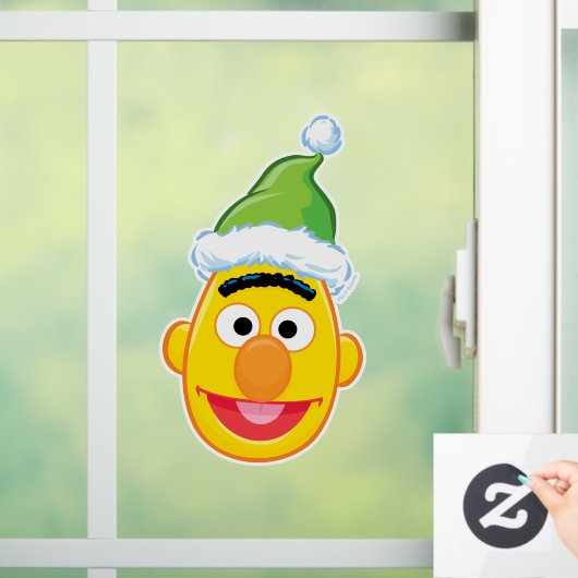 Santa Hat Bert Raamsticker (Huis)
