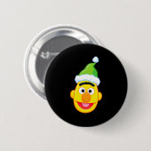 Santa Hat Bert  Ronde Button 5,7 Cm (Voorkant /achterkant)