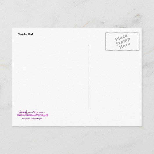 Santa Hat, bewaar de datum! Aankondigingskaart (Achterkant)
