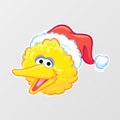 Santa Hat Big Bird Raamsticker (Vel)