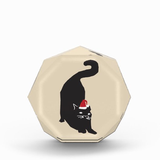 Santa hat Black Cat Fotoblokken (Voorkant)