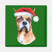 Santa Hat Boxer Magneet (Voorkant)