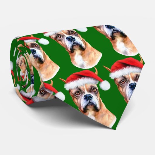 Santa Hat Boxer Stropdas (Opgerold)