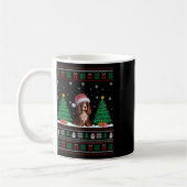Santa Hat Boykin Spaniel Hond Xmas Tree Lights Ugl Koffiemok (Links)