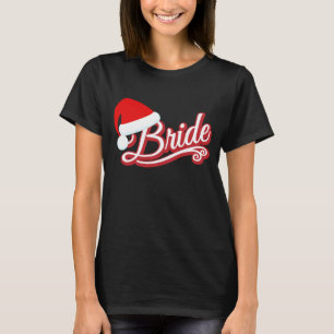 Santa Hat Bruid T-Shirt zwart