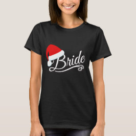 Santa Hat Bruid T-Shirt zwart