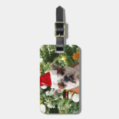 Santa Hat Bulldog Kerstboom Sneeuwman Gift Box Bagagelabel (Voorkant verticaal)