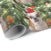 Santa Hat Bulldog Kerstboom Sneeuwman Gift Box Cadeaupapier (Rol Hoek)