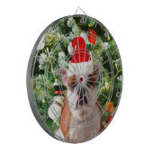 Santa Hat Bulldog Kerstboom Sneeuwman Gift Box Dartbord (Voorkant Links)