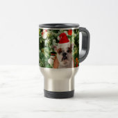 Santa Hat Bulldog Kerstboom Sneeuwman Gift Box Reisbeker (Voorkant rechts)