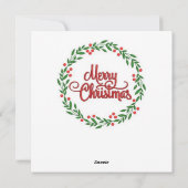 Santa Hat Bunny Christmas Wenskaart Feestdagenkaart (Achterkant)