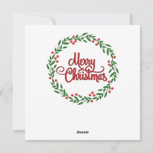 Santa Hat Bunny Christmas Wenskaart Feestdagenkaart (Achterkant)