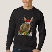 Santa Hat Bunny kerstlamsdieren Trui (Voorkant)