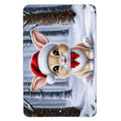 Santa Hat Bunny Magnet Magneet (Verticaal)