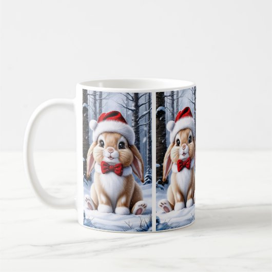 Santa Hat Bunny Mok (Links)