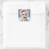 Santa Hat Bunny Stickers (Tas)