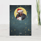 Santa Hat Butcher Pig Funny Horror Kerstmis Feestdagen Kaart (Achterkant)