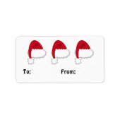 Santa Hat Cadeau Label Labels #HolidayZ (Voorkant)