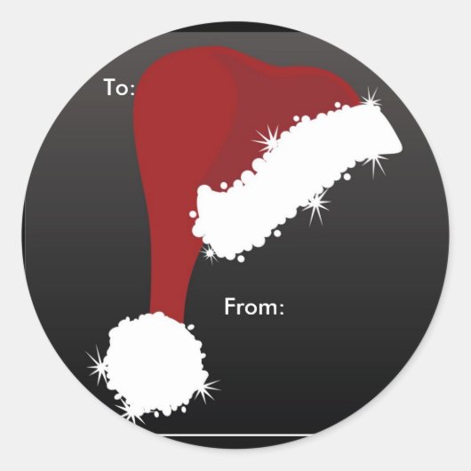 Santa Hat cadeau labels (Voorkant)