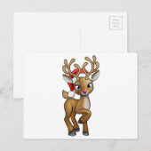 Santa Hat Cartoon Kerstrendier Feestdagenkaart (Voorkant / Achterkant)